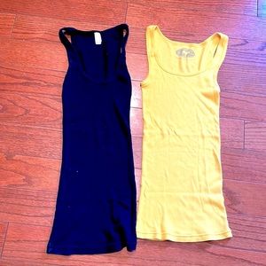 3/$15! American Apparel and J Crew Ribbed Cotton Tank Tops bundle of 2